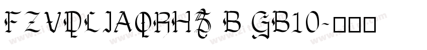 FZVDLIAORHS B GB10字体转换